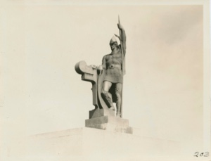Image of Statue in Public Square of Viking Ingolfur Arnarson [first settler of Iceland]